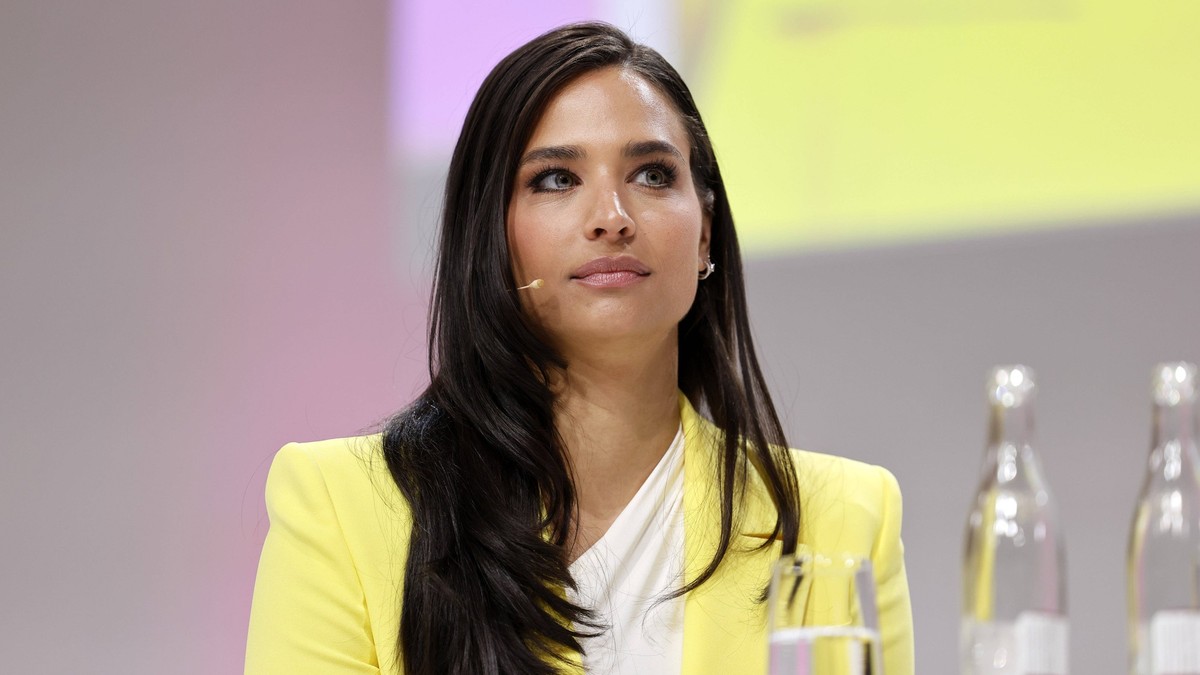 Moderatorin Amira Pocher auf der Sch