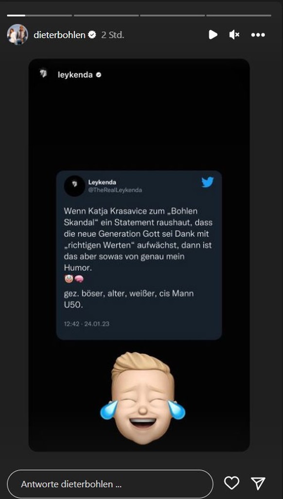 Bohlen zeigt sich belustigt über ein Fan-Statement zu Krasavice.