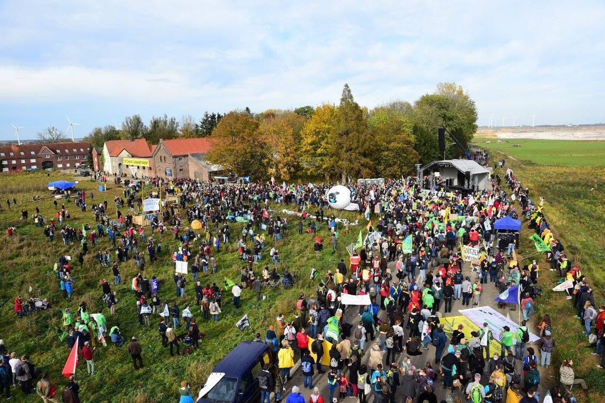 In Lützerath versammeln sich Klimaaktivisten immer wieder für Proteste.