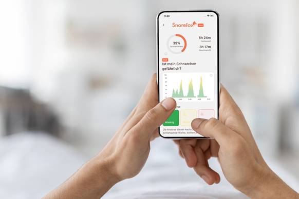 Wie die Schnarch-Analyse am Morgen aussieht.