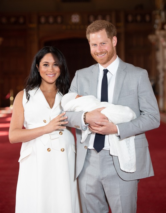 Herzogen Meghan und Prinz Harry mit ihrem ersten Kind, Sohn Archie
