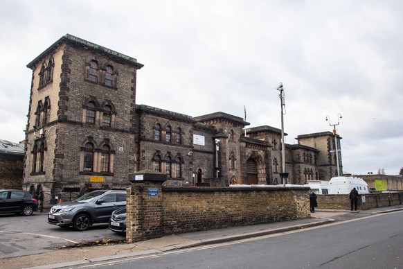 Exterior of Wandsworth Prison in London.