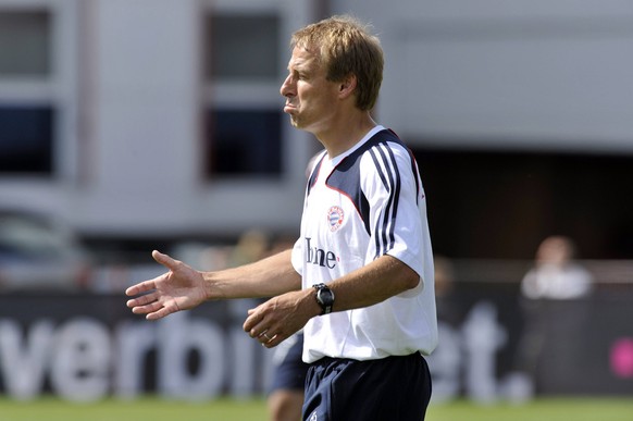 Bildnummer: 03780366 Datum: 30.06.2008 Copyright: imago/Sven Simon
Trainer Jürgen Klinsmann (Bayern); Vdig, quer, Mimik, close, Saison 2008/2009, FC Bayern München, Training München Fußball 1. BL Herr ...