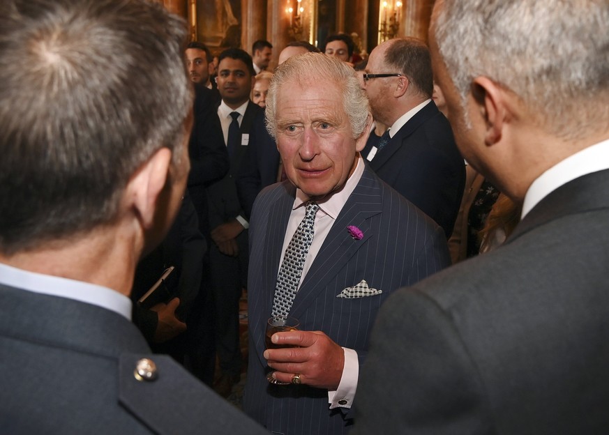 Britain&#039;s King Charles III hosts a Space Sustainability Event at Buckingham Palace, Wednesday, June 28, 2023 in London, England. (Eamonn M. McCormack//PA via AP)