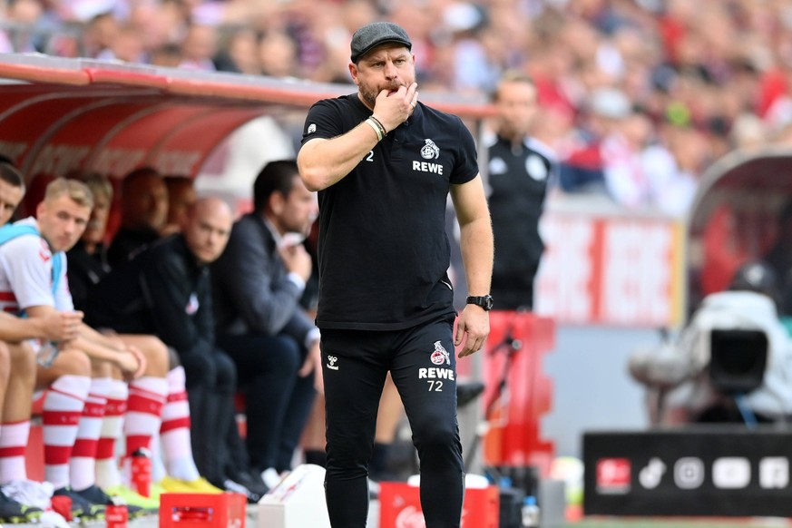 Trainer Steffen Baumgart 1.FC Koeln 16.10.2022, Fussball GER, Saison 2022 2023, 1. Bundesliga, 10. Spieltag, 1. FC Köln - FC Augsburg 3:2 Koeln RheinEnergieStadion Nordrhein Westfalen Deutschland ***  ...