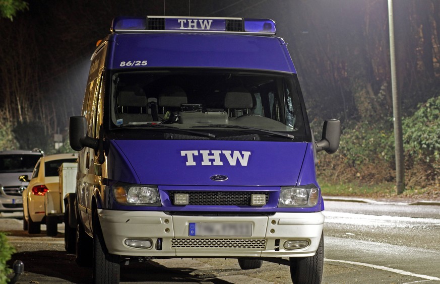 Ein THW-Wagen im Einsatz