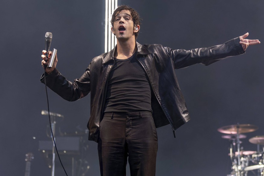 The 1975 perform at Leeds Festival 2023 Matt Healy of The 1975 performs at Leeds Festival 2023, Bramham Park, Leeds, England, 27th August 2023, Credit:Mike Gray / Avalon PUBLICATIONxNOTxINxUKxFRAxUSA  ...