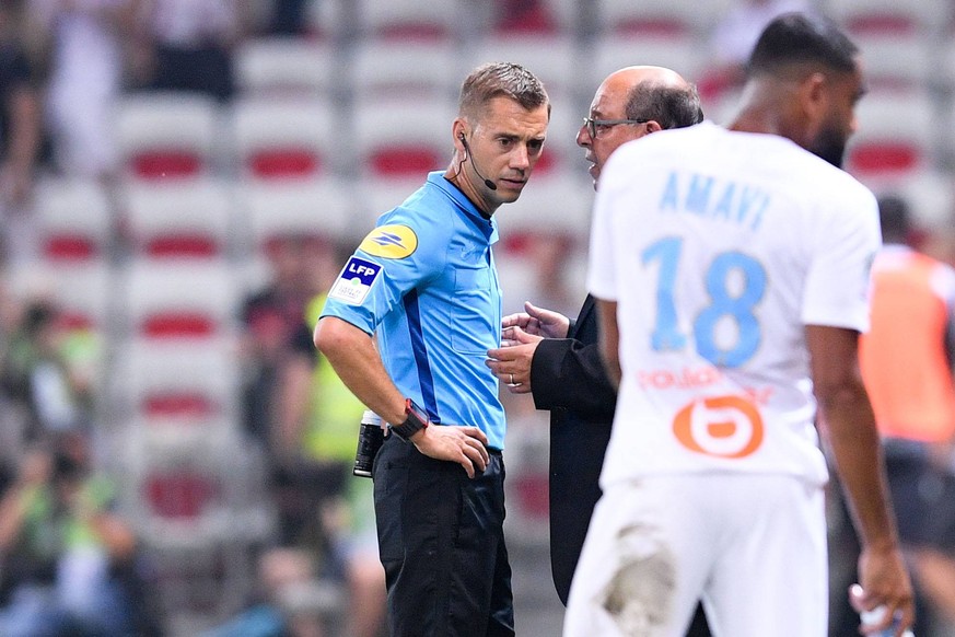 CLEMENT TURPIN (ARBITRE) FOOTBALL : Nice vs Marseille - Ligue 1 Conforama - 28/08/2019 FEP/Panoramic PUBLICATIONxNOTxINxFRAxITAxBEL