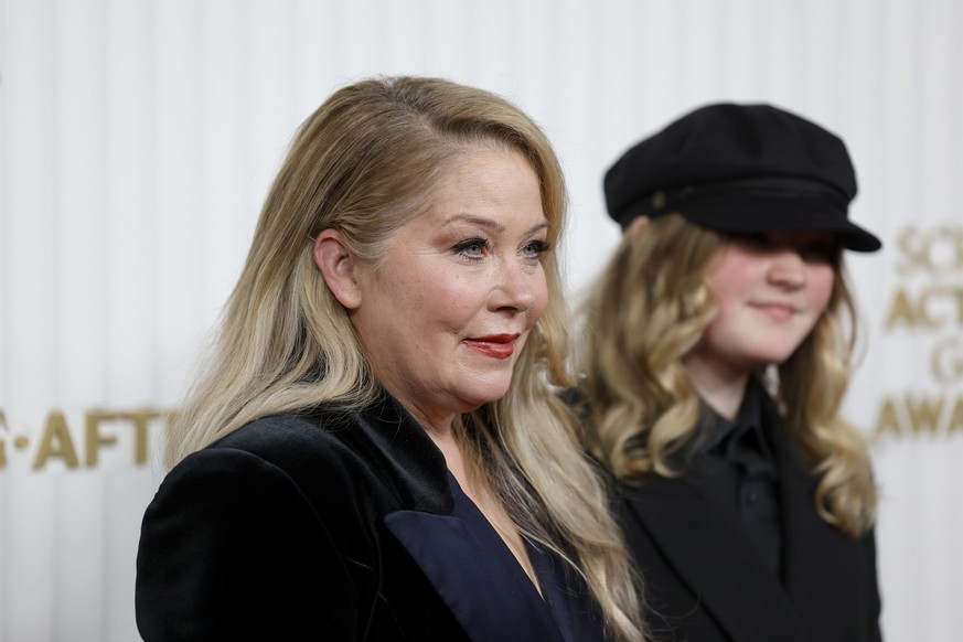 LOS ANGELES, CALIFORNIA - FEBRUARY 26: (L-R) Christina Applegate and Sadie Grace LeNoble attend the 29th Annual Screen Actors Guild Awards at Fairmont Century Plaza on February 26, 2023 in Los Angeles ...