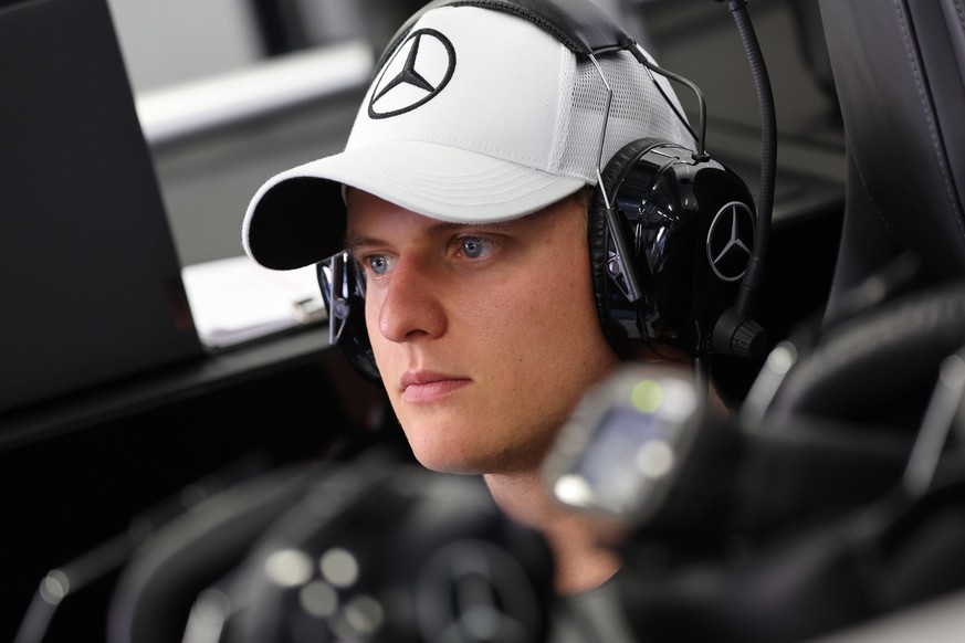 Formula 1 2023: Austrian GP RED BULL RING, AUSTRIA - JULY 02: Mick Schumacher, Reserve Driver, Mercedes-AMG during the Austrian GP at Red Bull Ring on Sunday July 02, 2023 in Spielberg, Austria. Photo ...