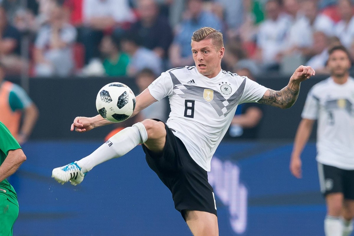Leverkusen, Germany 08.05.2018, Freundschaftsspiele, Deutschland - Saudi-Arabien, Toni Kroos (DEU) in aktion ( DeFodi001 *** Leverkusen Germany 08 05 2018 Friendlies Germany Saudi Arabia Toni Kroos DE ...