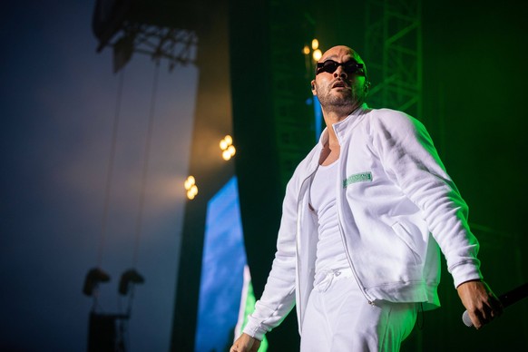 Stuttgart, HipHop Open 2023, 29.07.2023 Tarek Ebene der Band K.I.Z. auf dem HipHop Open in Stuttgart. *** Stuttgart, HipHop Open 2023, 29 07 2023 Tarek level of the band K I Z at the HipHop Open in St ...