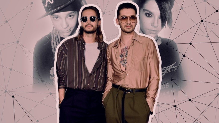 Die Band Tokio Hotel Georg Listing, Tom + Bill Kaulitz und Gustav Schäfer am 05.10.2017 in Köln auf dem roten Teppich vor dem Screening des Films Tokio Hotel - Hinter die Welt beim Film Festival Colog ...