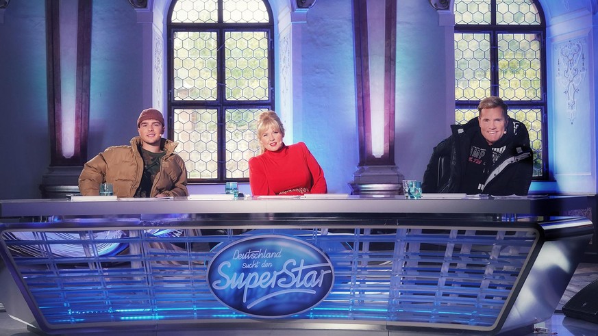 Die Jury (v.l.) Mike Singer, Maite Kelly und Dieter Bohlen.

Die Verwendung des sendungsbezogenen Materials ist nur mit dem Hinweis und Verlinkung auf TVNOW gestattet.