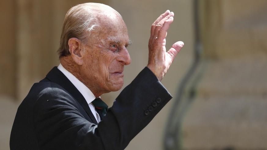 Prince Philip The Duke of Edinburgh at Windsor Castle for a ceremony for the transfer of the Colonel-in-Chief of the Rifles from the Duke to Camilla Duchess of Cornwall, at Windsor Castle, England, We ...