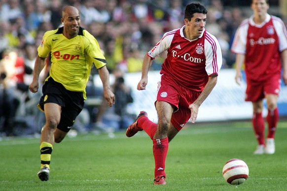 seizoen 2004 / 2005 , duits voetbal , bundesliga , 18-09-2004 , borussia dortmund - bayern munchen 2-2. roy makaay borussia dortmund - bayern munchen *** season 2004 2005 german football bundesliga 18 ...