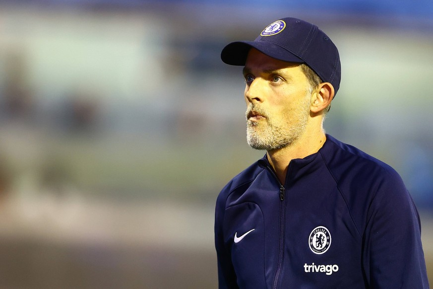 Mandatory Credit: Photo by Kieran McManus/Shutterstock 13368422as Chelsea manager Thomas Tuchel looks on as he walks off at half time Dinamo Zagreb v Chelsea, UEFA Champions League, Group E, Football, ...