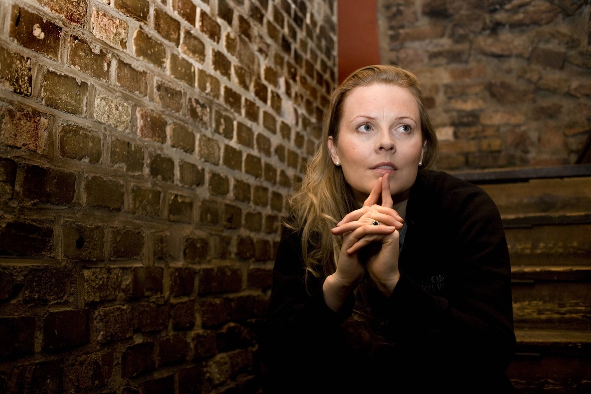 Patricia Kelly am Rande eines Konzertes in Halle Saale