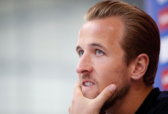 Soccer Football - FIFA World Cup - England Media Day - St. George&#039;s Park, Burton Upon Trent, Britain - June 5, 2018 England&#039;s Harry Kane during the media day Action Images via Reuters/Carl R ...