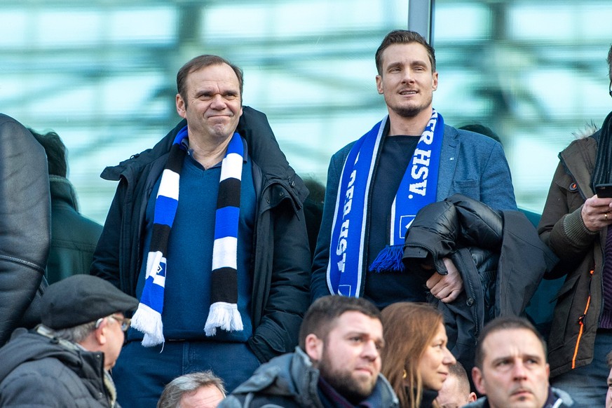 Bernd Hoffmann (l.) und Marcell Jansen im Februar dieses Jahres.