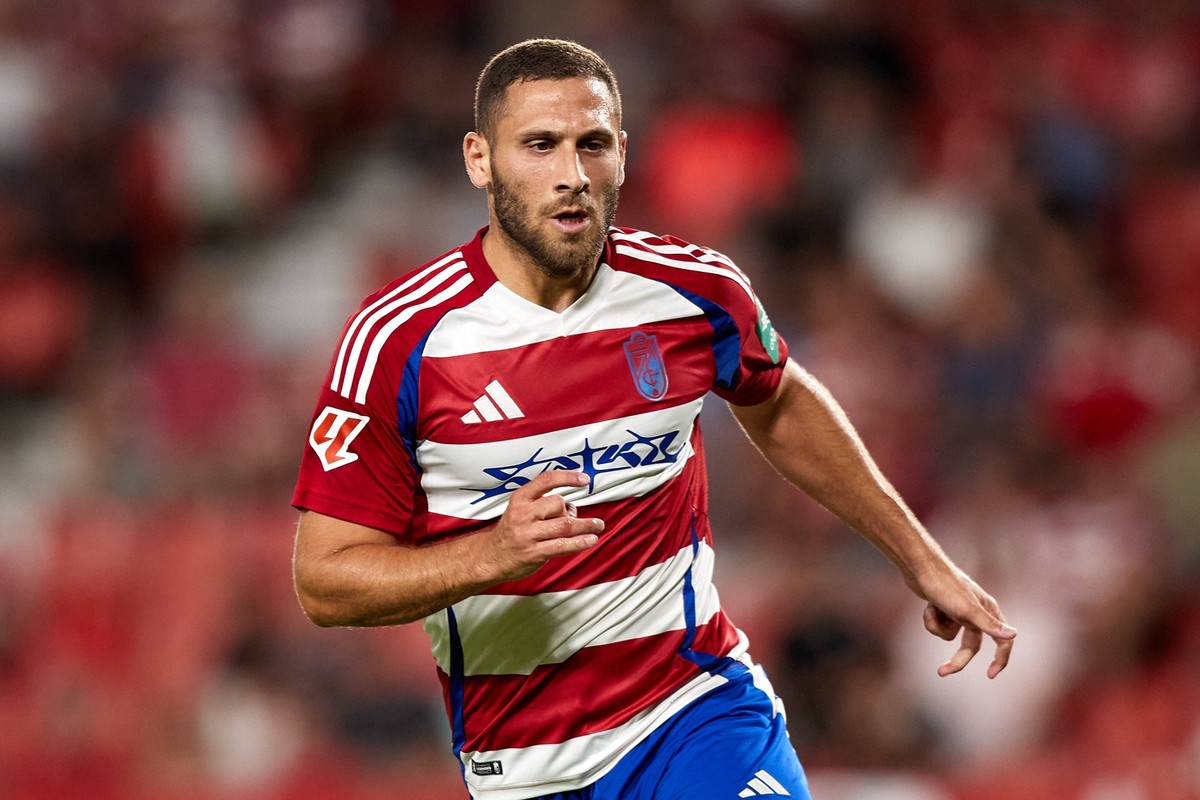 Granada CF v Al-Wehda Club - Pre-Season Friendly Trophy Shon Weissman of Granada CF is looking on during the Ciudad de Granada trophy match between Granada CF and Al-Wehda FC at Nuevo Los Carmenes Sta ...