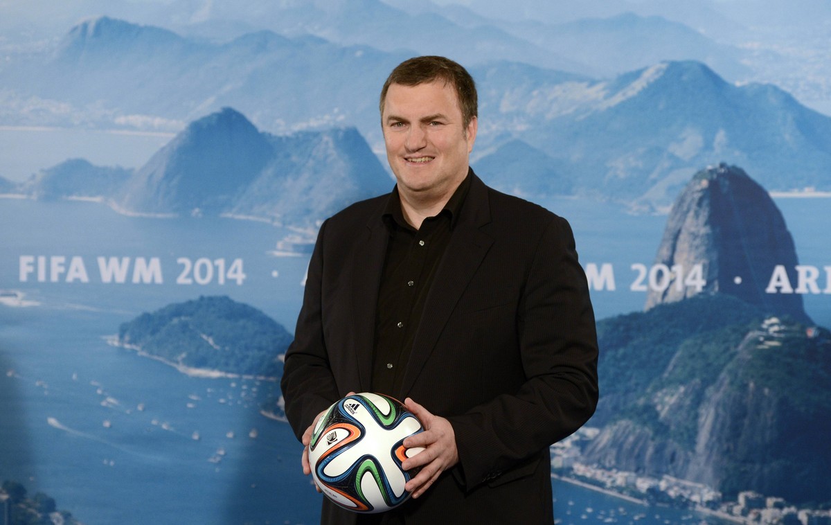 Axel BALKAUSKY (ARD Sportkoordinator), Portraet, Portrait, Kopf, Vorstellung der Moderatoren von ARD und ZDF fuer die Fussball-WM 2014 in Brasilien, Hamburg 03.04.2014.

Axel Balkausky ARD Sports co ...