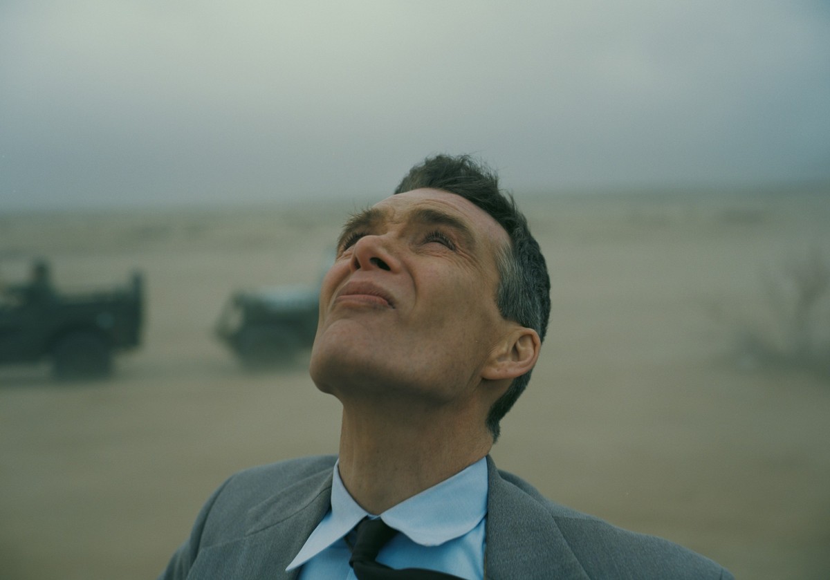 This image released by Universal Pictures shows Cillian Murphy in a scene from &quot;Oppenheimer.&quot; (Universal Pictures via AP)
