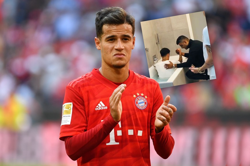 Philippe COUTINHO Bayern Muenchen klatscht Applaus, Gestik, Aktion,Einzelbild,angeschnittenes Einzelmotiv,Halbfigur,halbe Figur. Fussball 1. Bundesliga,5.Spieltag,Spieltag05, FC Bayern Muenchen M - 1. ...