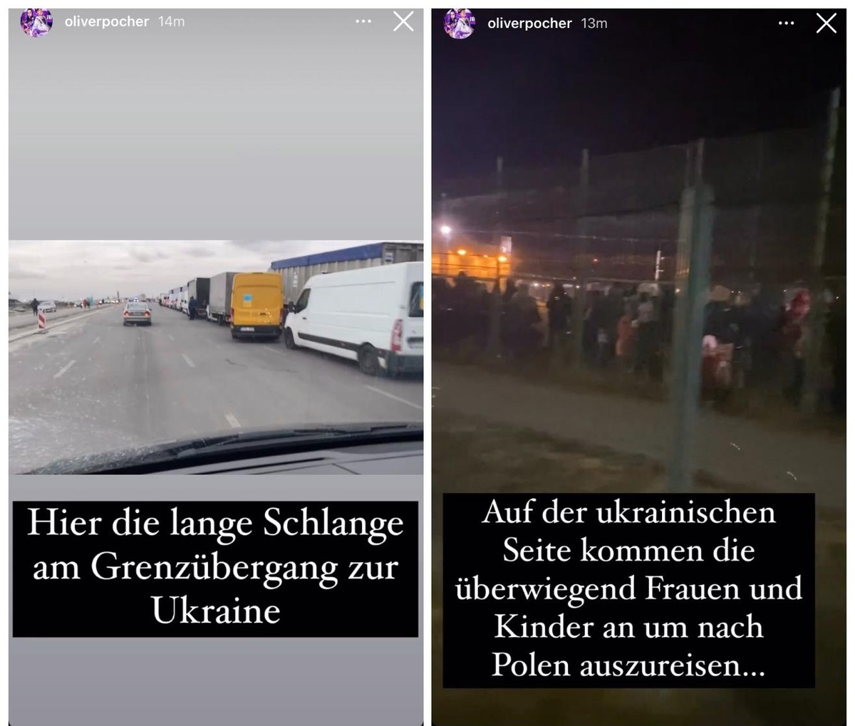 Auch Oliver Pocher teilte seine Eindrücke aus der Ukraine.