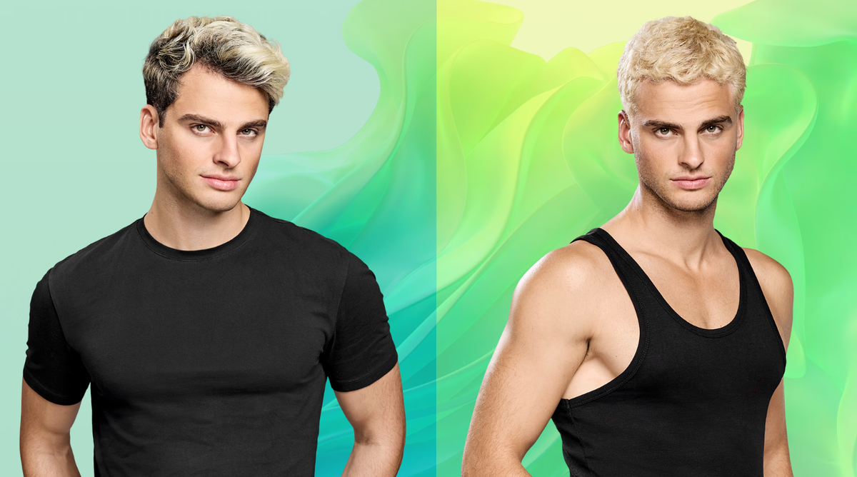 Julian hat nun vollkommen blondes Haar.