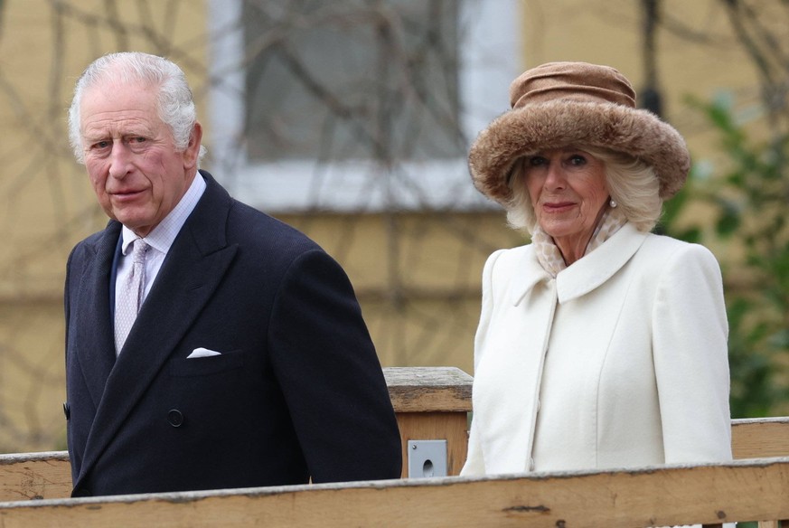 . 07/03/2023. Colchester, United Kingdom. King Charles III and Camilla, Queen Consort, at Colchester Castle, United Kingdom. PUBLICATIONxINxGERxSUIxAUTxHUNxONLY xStephenxLockx/xi-Imagesx IIM-24204-002 ...