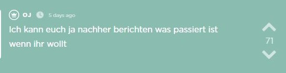 Ohja! Bitte! 

Wir wollen doch wissen, was Onkel Heinz und Tante Renate dazu gesagt haben!