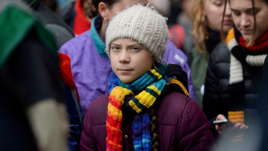 FILE PHOTO: Swedish climate activist Greta Thunberg takes part in the rally &#039;&#039;Europe Climate Strike&#039;&#039; in Brussels, Belgium, March 6, 2020. REUTERS/Johanna Geron/File Photo