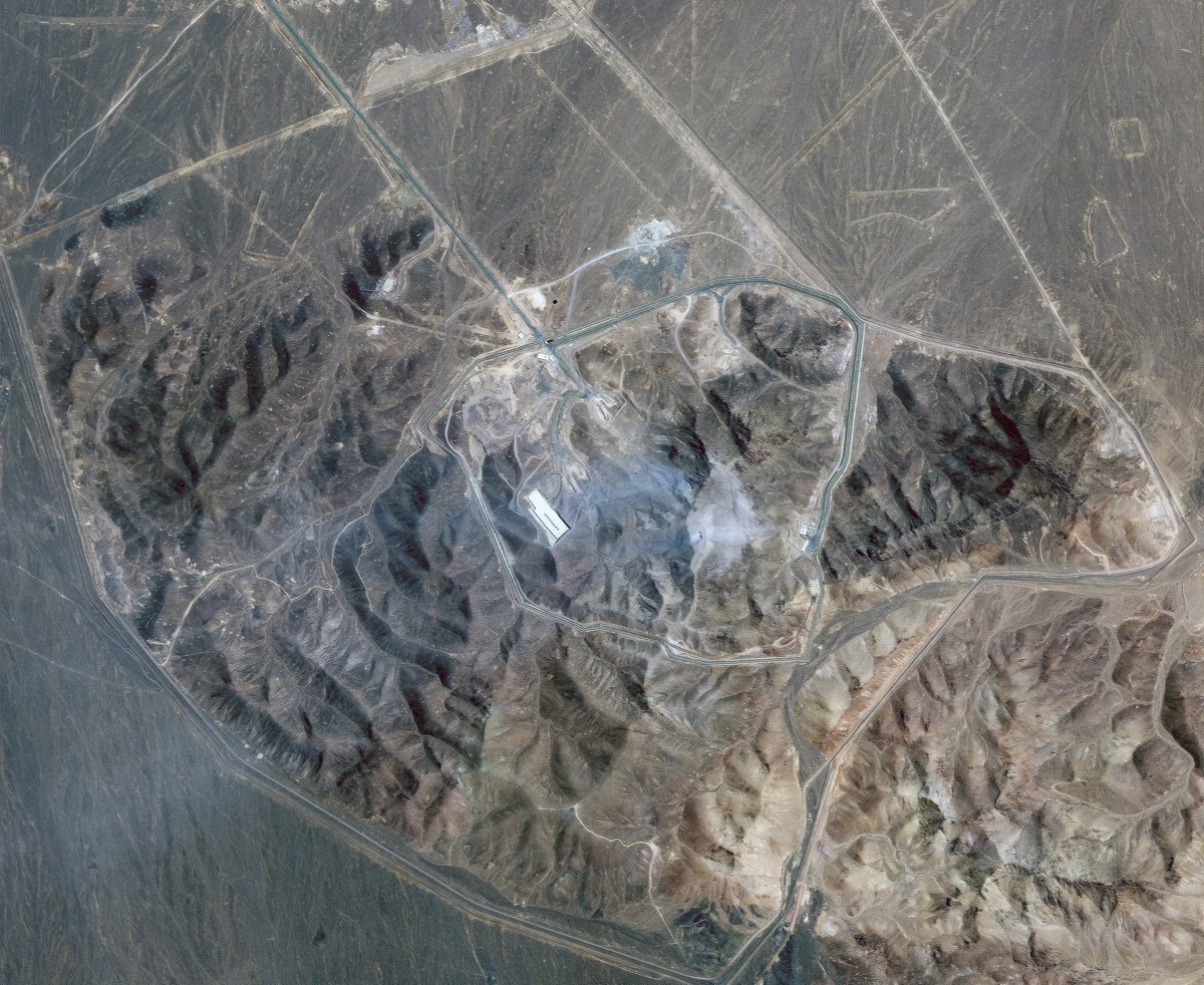 This satellite picture by Planet Labs PBC shows Iran's underground nuclear enrichment site at Fordo following U.S. airstrikes targeting the facility, on Sunday, June 22, 2025. (Planet Labs PBC vi ...