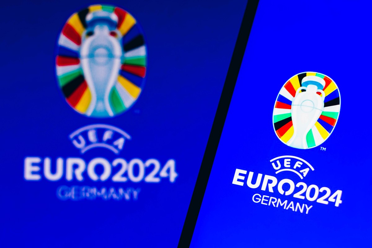 October 11, 2021, Brazil: In this photo illustration the UEFA Euro 2024 logo seen displayed on a smartphone. (Credit Image: © Rafael Henrique/SOPA Images via ZUMA Press Wire