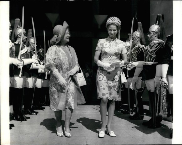 Jul. 07, 1973 - Princess Anne attends wedding of One-time escort.; The wedding took place today at the Guards Chapel, betwen Captain Andrew Parker-Bowles, one time escort of Princess Anne and Camilla  ...