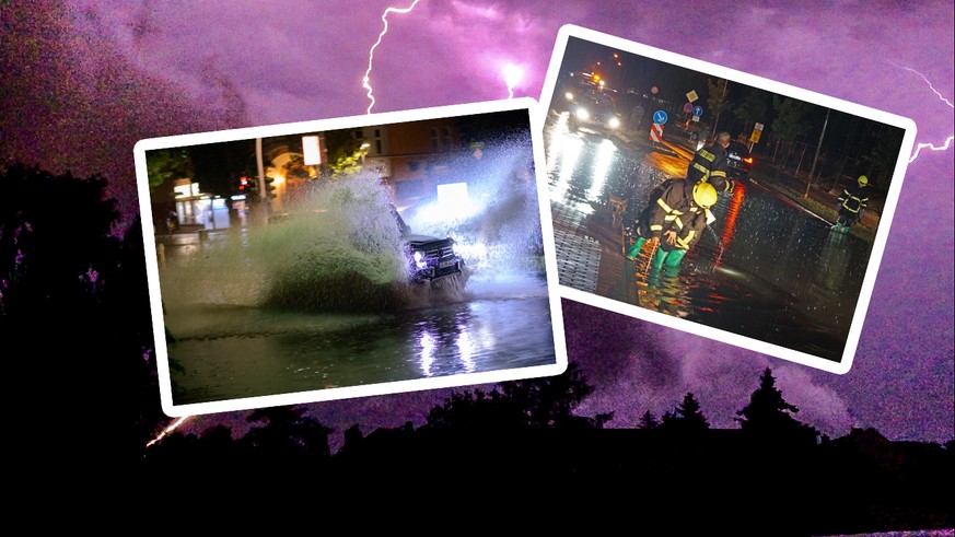 12.06.2019, Brandenburg, Michendorf: Blitze zucken am Himmel. Starke Unwetter zogen in der Nacht über Brandenburg. Foto: Julian Stähle/dpa-Zentralbild/dpa +++ dpa-Bildfunk +++