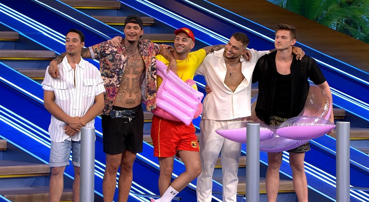 Das Team Poolboys bei Splash! Das Promi-Pool-Quiz.

+++ Die Verwendung des sendungsbezogenen Materials ist nur mit dem Hinweis und Verlinkung auf RTL+ gestattet. +++