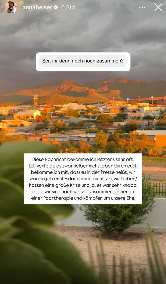Anna Heiser geht auf Trennungsgerüchte ein.