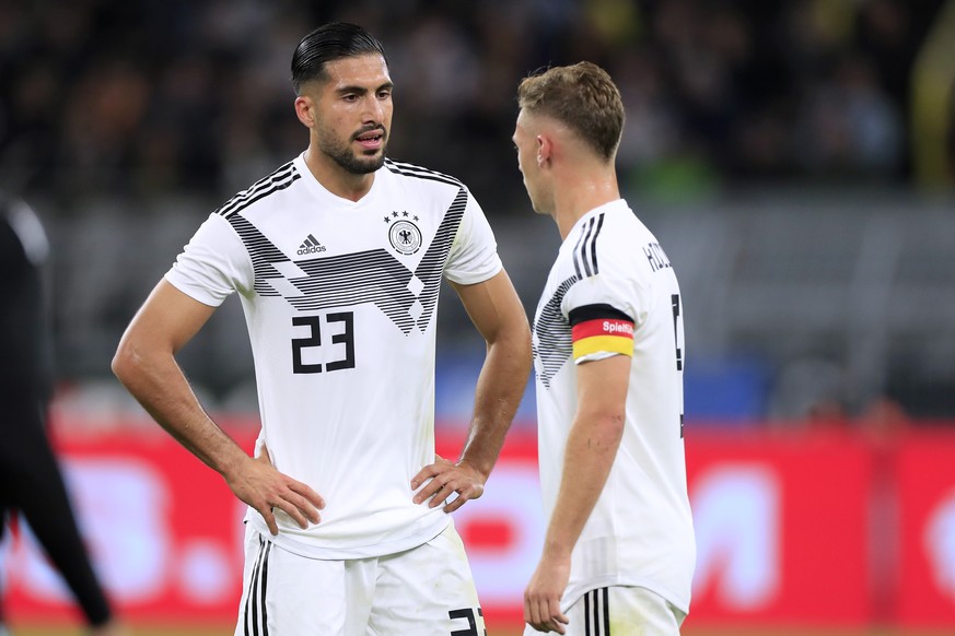 CAN Emre Team Deutschland mit KIMMICH Joshua DFB Fussball Laenderspiel Deutschland - Argentinien 2:2 am 09.10. 2019 in Dortmund DFB regulations prohibit any use of photographs as image sequences and/o ...