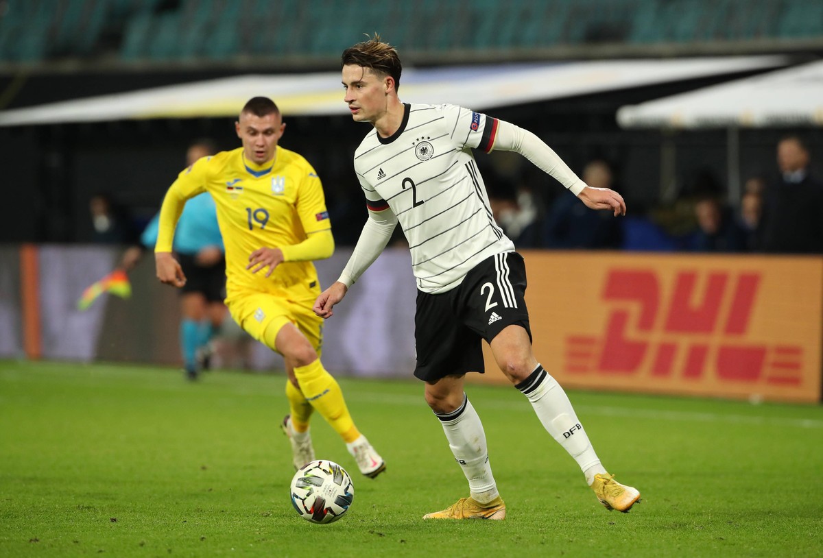 Robin Koch im Trikot der Nationalelf: Der 24-jährige gebürtige Kaiserslauterer machte gegen die Ukraine sein sechstes Länderspiel.