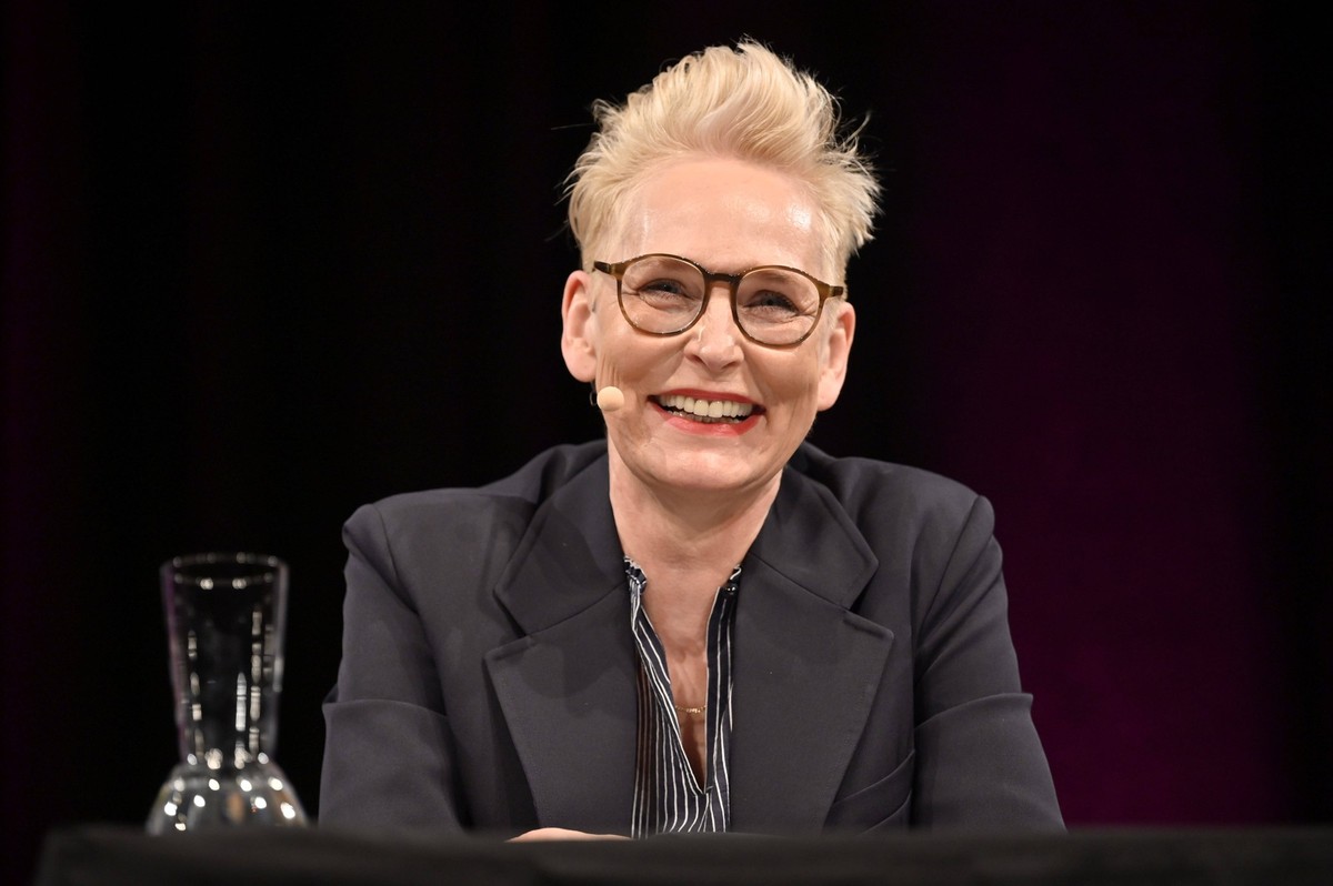 Bärbel Schäfer bei der lit.Cologne 2023 Veranstaltung Ist bestimmt nur eine Phase Ein Abend übers Kinderkriegen im WDR Funkhaus. Köln, 05.03.2023 *** Bärbel Schäfer at the lit Cologne 2023 event Ist b ...