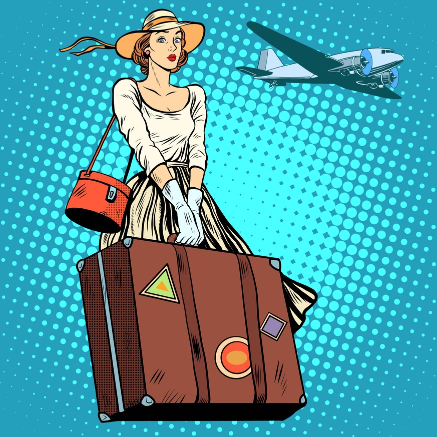 girl travel suitcase airport PUBLICATIONxINxGERxSUIxAUTxONLY Copyright: xstudiostoksx Panthermedia16070889