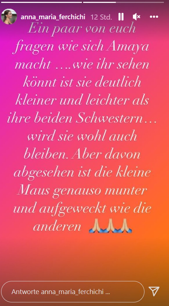 Hinter ihr liegen turbulente Zeiten, die Anna-Maria mit ihren Followern auf Instagram teilte.