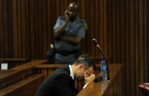 PRETORIA, SOUTH AFRICA - OCTOBER 17: Oscar Pistorius in the Pretoria High Court for his sentencing hearing on October 17, 2014, in Pretoria, South Africa. Judge Thokozile Masipa found Pistorius not gu ...