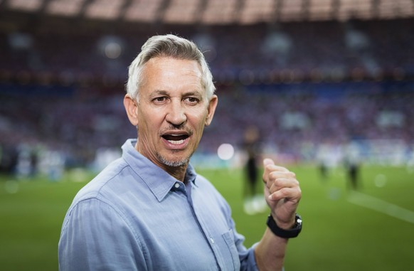 Moskau , 11.07.2018 BBC Experte Gary Lineker Kroatien - England *** Moscow 11 07 2018 BBC sports expert Gary Lineker Croatia England