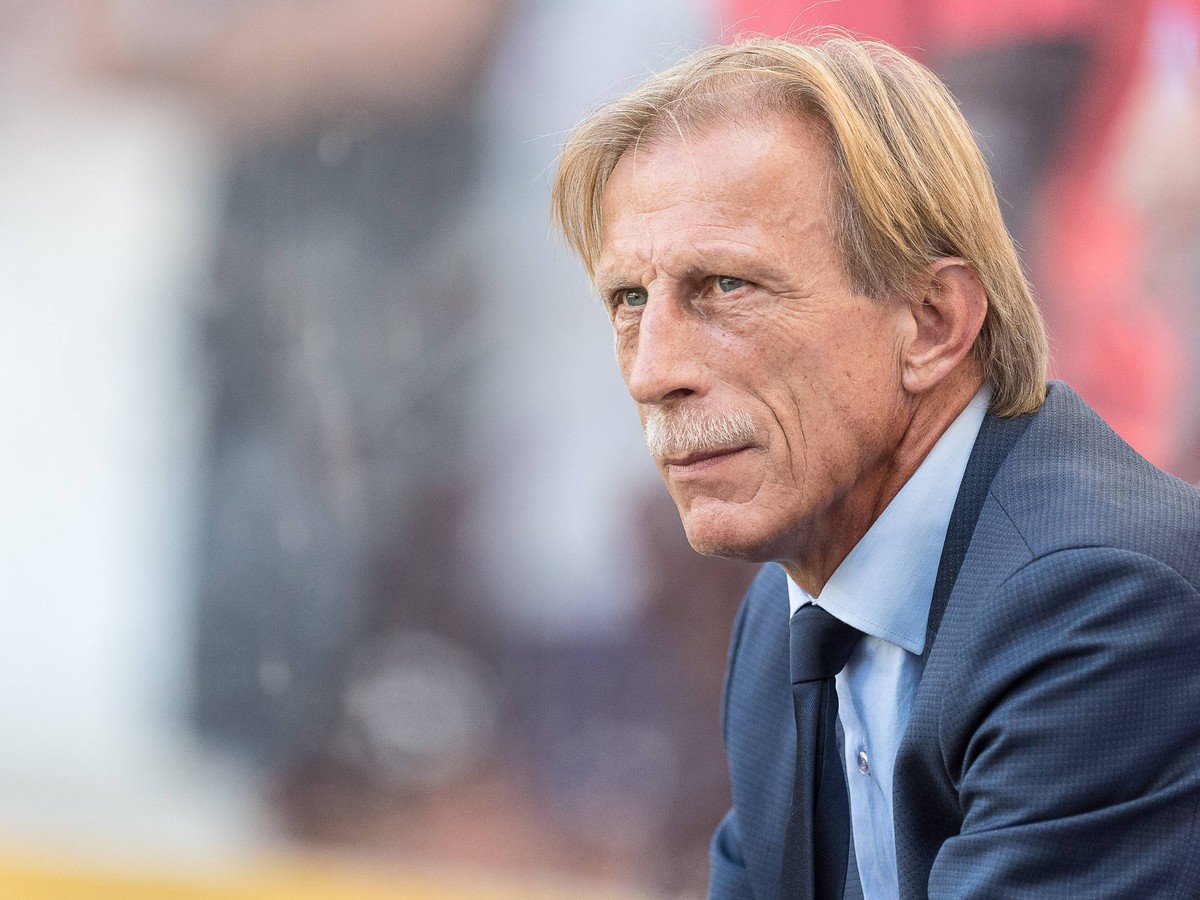 Christoph Daum, Spiel der Legenden vor dem Spiel, VFB Stuttgart gegen Atletico Madrid, Tag des Brustrings, Fussball, 1. Bundesliga, Testspiel, 2018/2019, 05.08.2018, Spiel der Legenden vor dem Spiel, ...