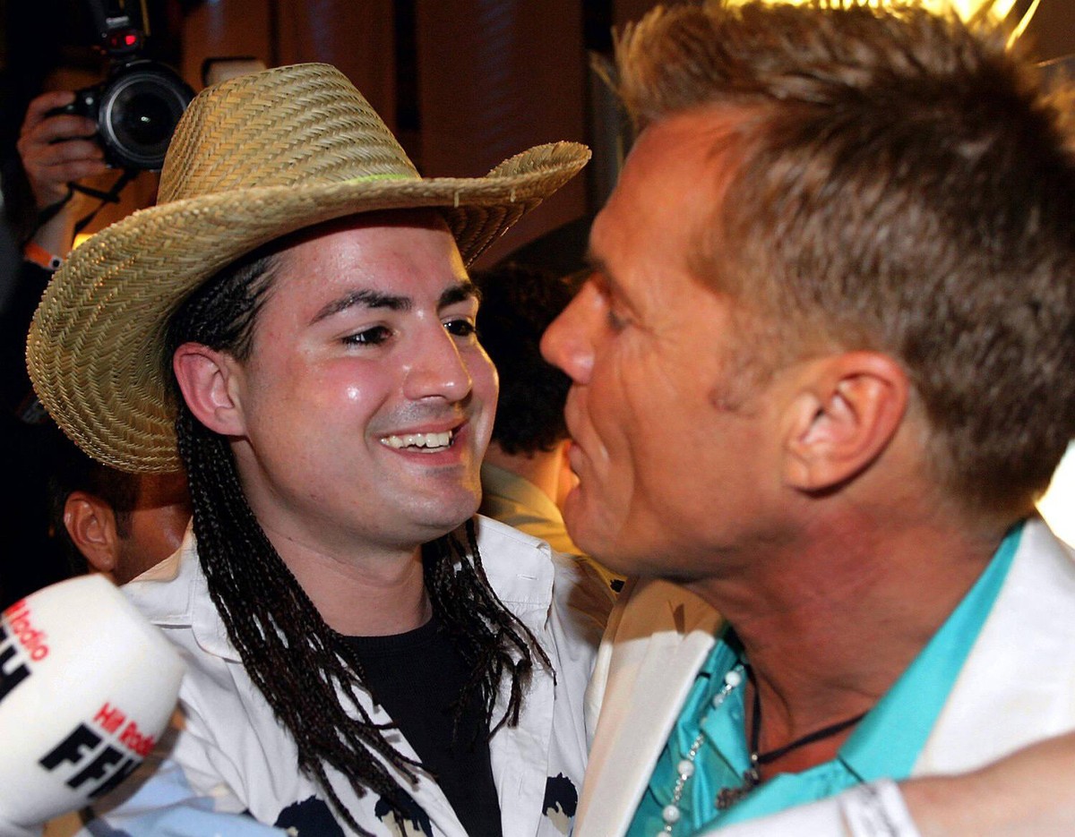 DSDS Finale / Aftershow Party Staffel 4 / 2007 - Menderes Bagci links und Dieter Bohlen, Köln Nordrhein-Westfalen Deutschland *** DSDS Finale Aftershow Party Season 4 2007 Menderes Bagci left and Diet ...