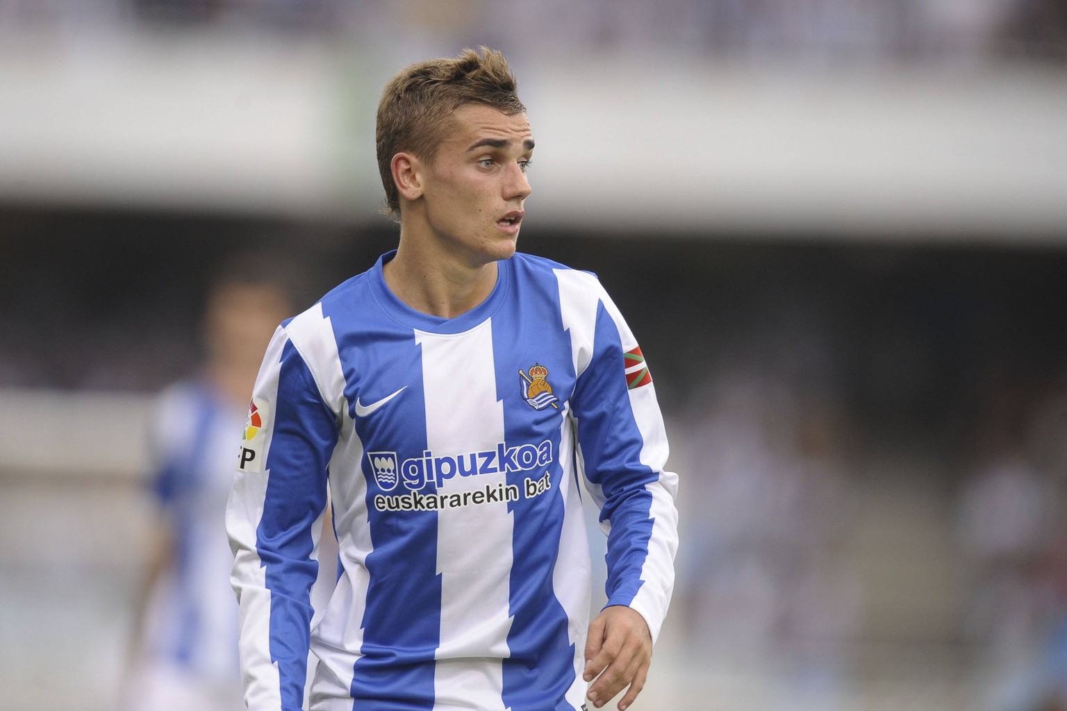 Bildnummer: 08560476 Datum: 10.09.2011 Copyright: imago/Cordon Press/Miguelez Sports
Sept. 10, 2011: Antoine Griezmann player of Real Sociedad, during the match between Real Sociedad and FC Barcelona ...