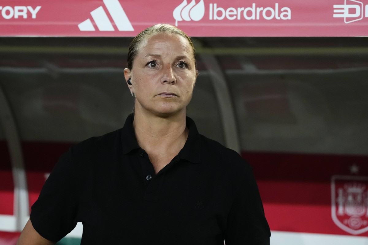 Spain v Switzerland - UEFA Womens Nations League Inka Grings head coach of Switzerland during to the UEFA Women s Nations League Match between Spain and Switzerland at the Nuevo Arcangel Stadium on Se ...